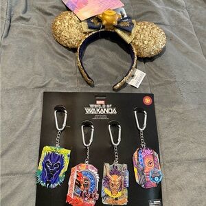 Disney Gold and Blue Sequin Minnie Mouse Headband